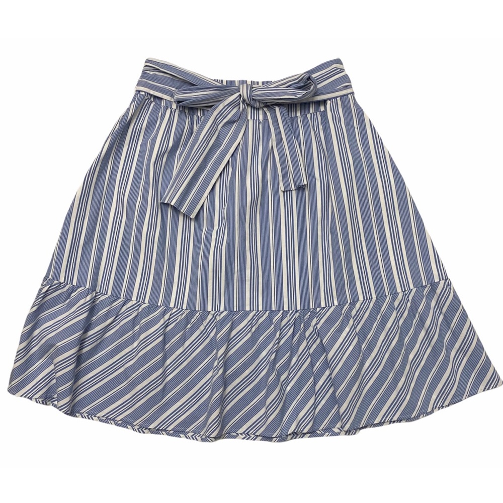 J. Crew striped bow midi skirt